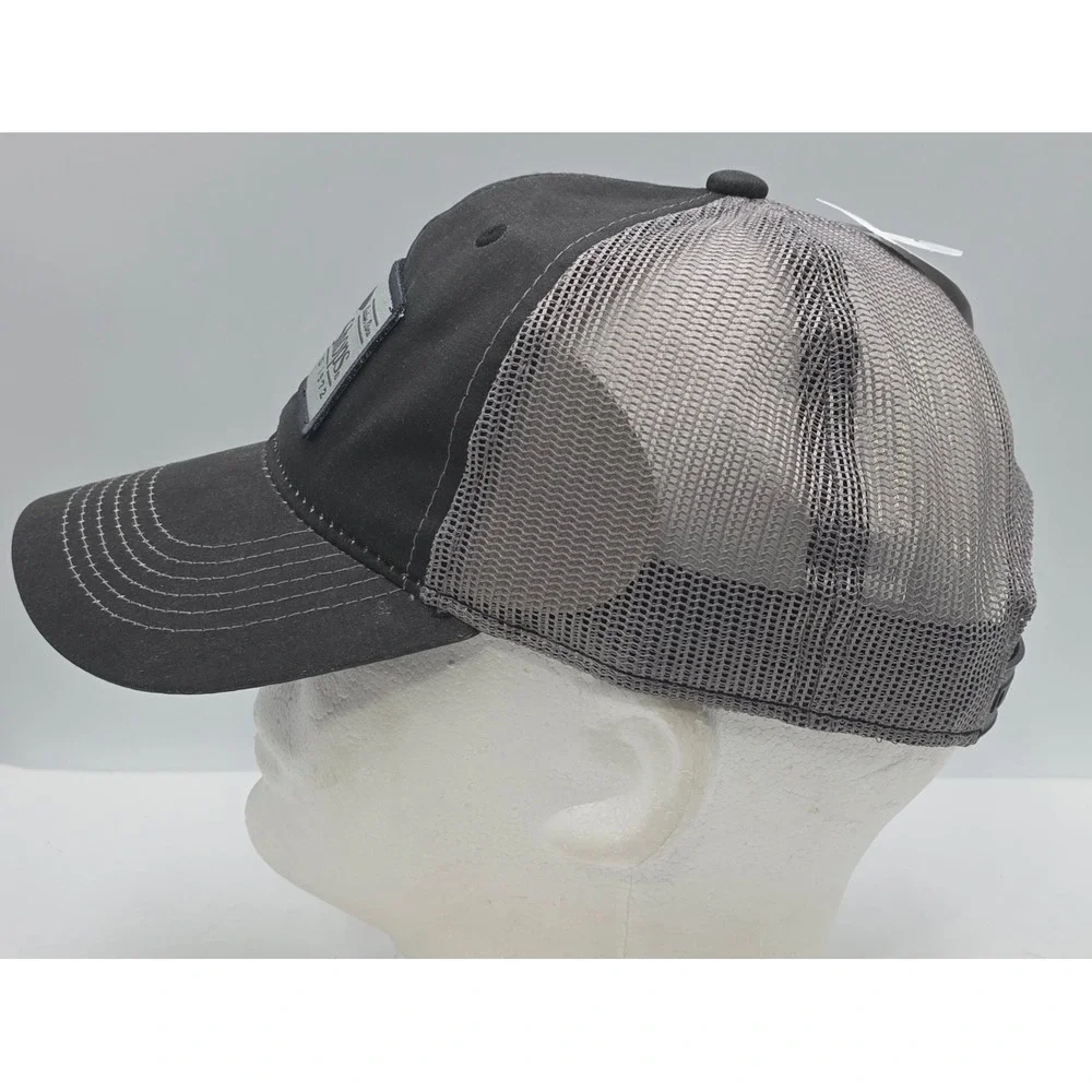 Bass Pro Shops Trucker Hat Black Mesh Snapback Fishing Cap NWT